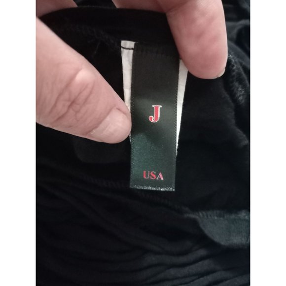 J Black Small Cut Out Thrashed Beach Dancer Gothic Midi Punk Dress - Picture 4 of 5